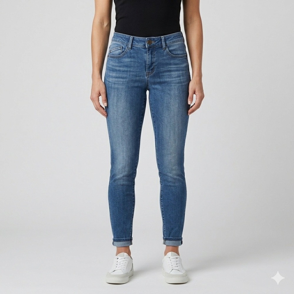 Wit & Wisdom Skinny Jeans Ab-solution Mid Rise Denim Blue 2